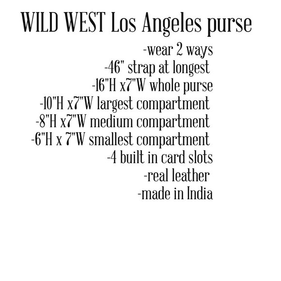 Leather Black Wild West Sling Crossbody Bag - Picture 2 of 10